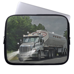 Housse Pour Ordinateur Portable Camion gris de réservoir d'alimentation de bétail