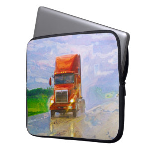 Housse Pour Ordinateur Portable Camion rouge dans la douille d'ordinateur portable