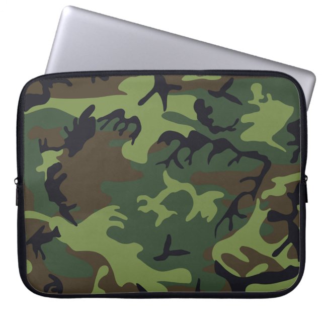 Housse Pour Ordinateur Portable Camo Woodland (Devant)