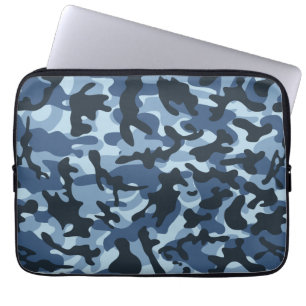 Housse Pour Ordinateur Portable Camouflage bleu