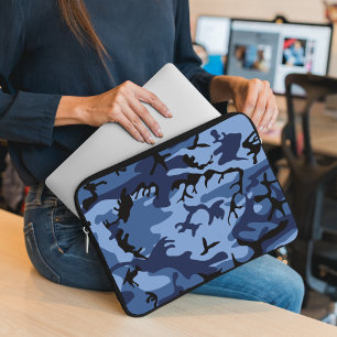 Housse Pour Ordinateur Portable Camouflage bleu marine, Militaire, Armée