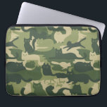 Housse Pour Ordinateur Portable Camouflage Chats Motif Armée Green Kitty Chats Cam<br><div class="desc">Motif de camouflage vert de l'armée avec chats et chatons mignons,  drôles et cool. Ce coque portable camo vert chats est parfait pour les amateurs de kitty.</div>