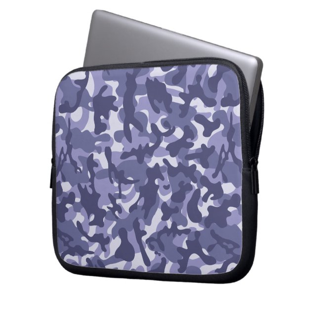 Housse Pour Ordinateur Portable Camouflage de la marine violette (devant gauche)