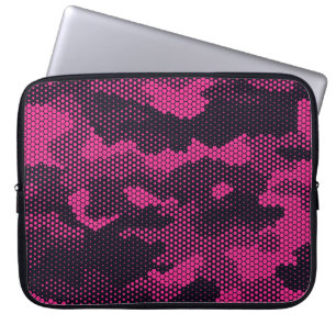 Housse Pour Ordinateur Portable Camouflage hexagonal, texture militaire arrière -