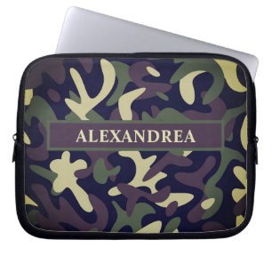 Housse Pour Ordinateur Portable Camouflage militaire moderne Camo vert Personnalis