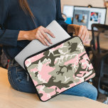Housse Pour Ordinateur Portable Camouflage rose et vert, Militaire, Armée<br><div class="desc">Motif camouflage élégant,  élégant et sophistiqué dans les tons rose et vert. Un cadeau moderne et branché,  parfait pour les amoureux militaires de votre vie.</div>