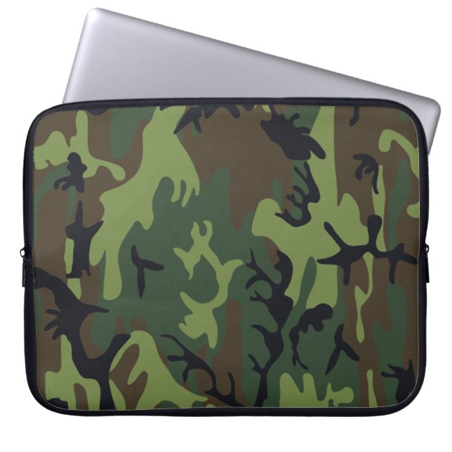 Housse Pour Ordinateur Portable Camouflage vert militaire (Devant)