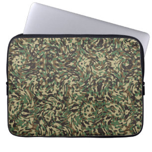 Housse Pour Ordinateur Portable Camouflage Vert Tendance 