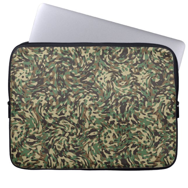 Housse Pour Ordinateur Portable Camouflage Vert Tendance  (Devant)