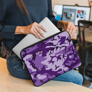Housse Pour Ordinateur Portable Camouflage violet, Armée