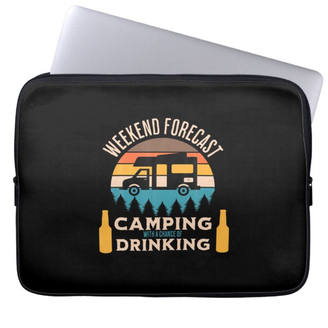 Housse Pour Ordinateur Portable Camping Bière Avec Bière Anniversaire (Devant)