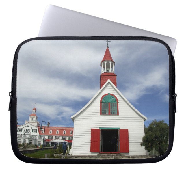Housse Pour Ordinateur Portable Canada,  Québec,  Tadoussac. Petite Chapelle, (Devant)