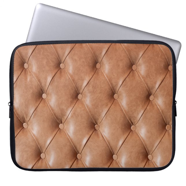 Housse Pour Ordinateur Portable canapé arrière - plan en cuir (Devant)