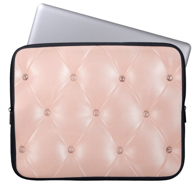 Housse Pour Ordinateur Portable Canapé de luxe : Vieille Texture Rose (Devant)