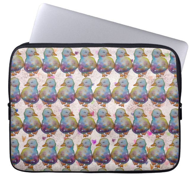 Housse Pour Ordinateur Portable Canard nommé Arc-en-ciel (Devant)