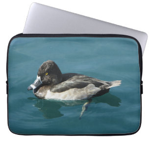 Housse Pour Ordinateur Portable Canard sur l'eau Noir Blanc Anneau Cou Lac Animal