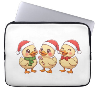 Housse Pour Ordinateur Portable Canards de Noël Kawaii Mignons Fêtes de fin d'an