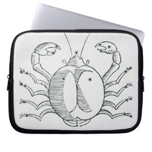 Housse Pour Ordinateur Portable Cancer (le crabe) une illustration du 'poétique