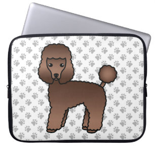 Housse Pour Ordinateur Portable Caniche jouet marron Chien de dessin animé mignon