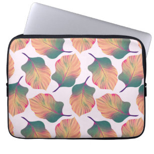 Housse Pour Ordinateur Portable Canna Tropicanna Feuilles en Pastel