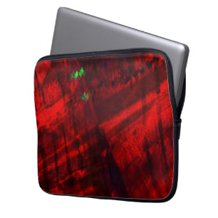 Housse Pour Ordinateur Portable Canyon numérique en rouge fort et vert citron