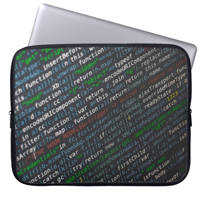 Housse Pour Ordinateur Portable Capture d'écran des codes source (Devant)