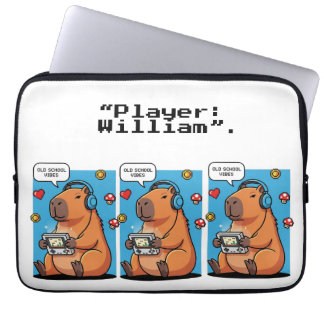 Housse Pour Ordinateur Portable Capybara Old School Gamer Laptop Sleeve