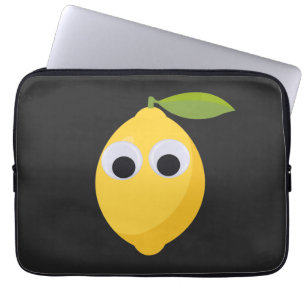 Housse Pour Ordinateur Portable Caractère citron mignon avec yeux googly
