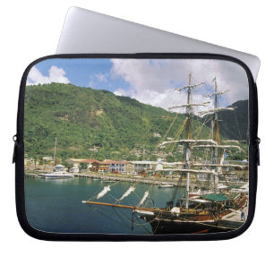 Housse Pour Ordinateur Portable Caraïbes, Sainte-Lucie, Soufriere. Bateaux dans