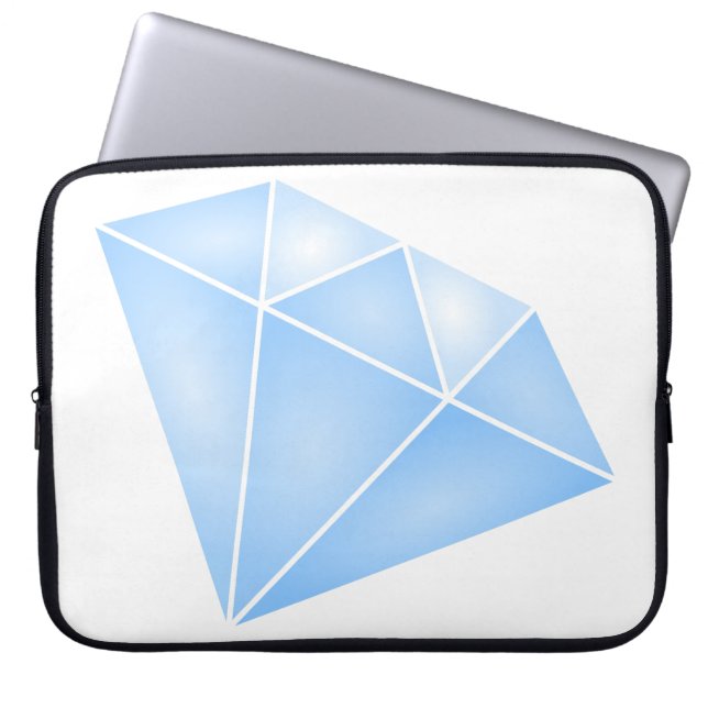 Housse Pour Ordinateur Portable Carat diamant bleu brillant (Devant)