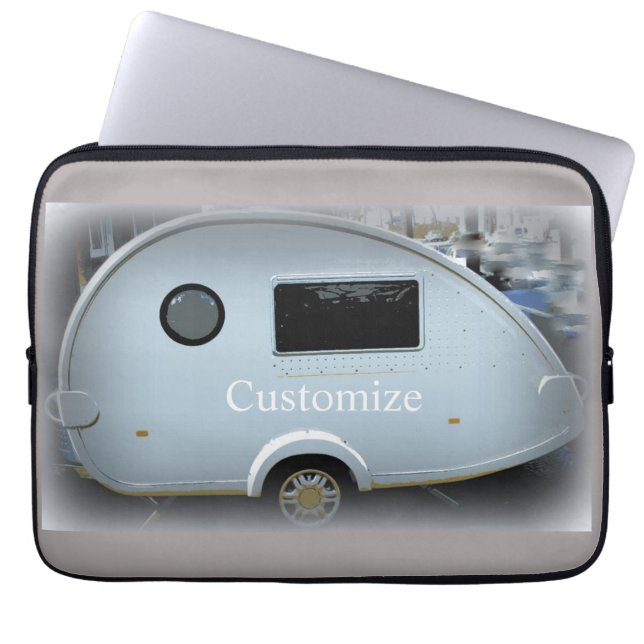 Housse Pour Ordinateur Portable Caravane en teardrop simplifiée roulette gypsy (Devant)