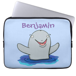 Housse Pour Ordinateur Portable Caricature adorable de marsouin