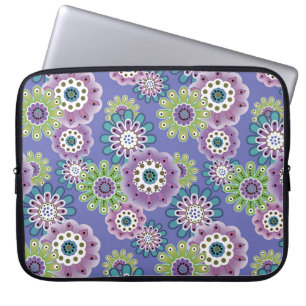 Housse Pour Ordinateur Portable Caricature amusante Abstraite fleurs fleuris enfan