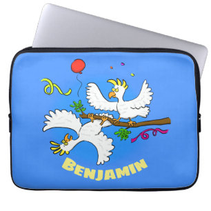 Housse Pour Ordinateur Portable Caricature amusante de la fête des oiseaux de cock