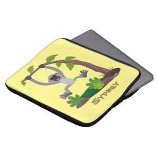 Housse Pour Ordinateur Portable Caricature de bande de gibbon joyeux