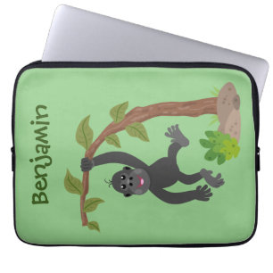 Housse Pour Ordinateur Portable Caricature de bébé gorille joyeux