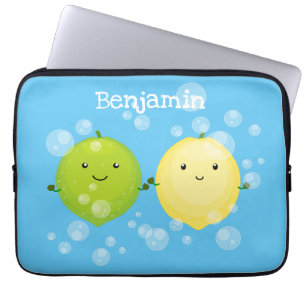 Housse Pour Ordinateur Portable Caricature de chaux de citron joyeux