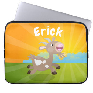 Housse Pour Ordinateur Portable Caricature de chèvre billy joyeux