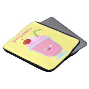 Housse Pour Ordinateur Portable Caricature de crème glacée de fraise mignonne
