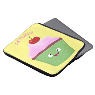 Housse Pour Ordinateur Portable Caricature de cupcake joyeux