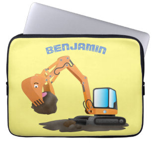 Housse Pour Ordinateur Portable Caricature de la pelle orange