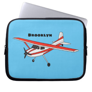 Housse Pour Ordinateur Portable Caricature de l'avion à train de vélo
