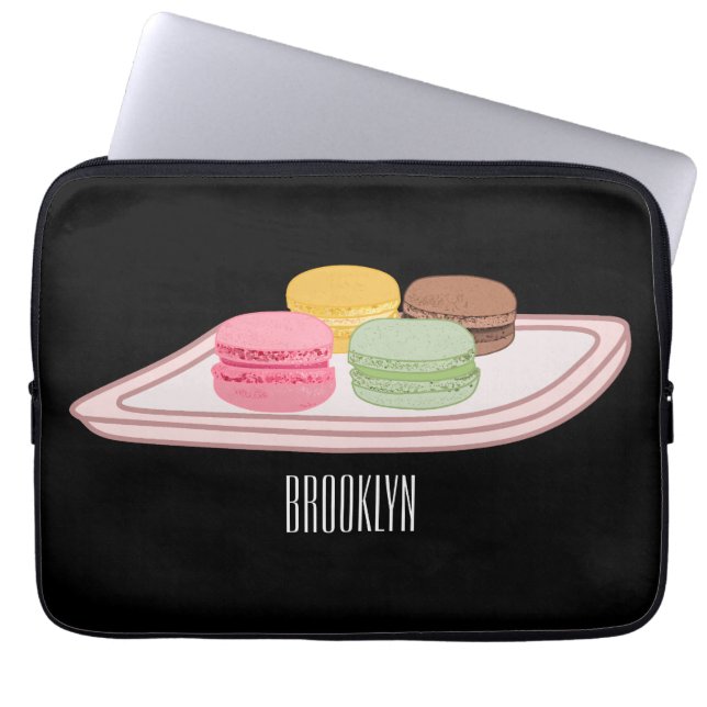 Housse Pour Ordinateur Portable Caricature de Macaron (Devant)
