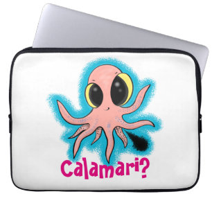 Housse Pour Ordinateur Portable Caricature de poulpe de bébé mignonne et cheeky