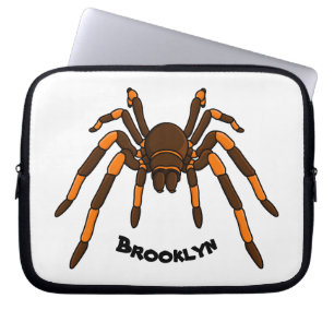 Housse Pour Ordinateur Portable Caricature déplaisante de tarantule brun et orange