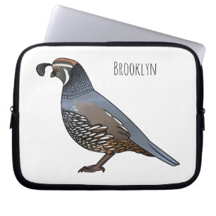 Housse Pour Ordinateur Portable Caricature d'oiseau de caille de Californie