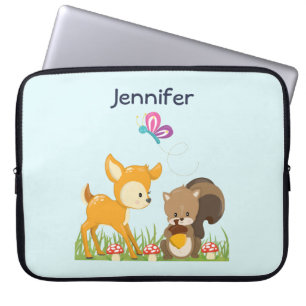 Housse Pour Ordinateur Portable Caricature en bois mignon