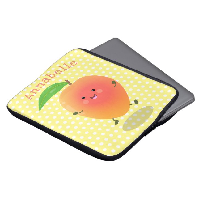 Housse Pour Ordinateur Portable Caricature jaune mangue mignonne (Devant haut)