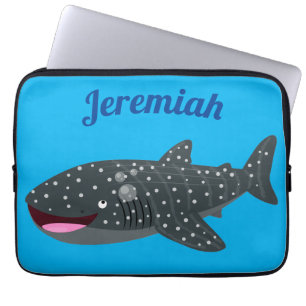 Housse Pour Ordinateur Portable Caricature joli requin baleine joyeux