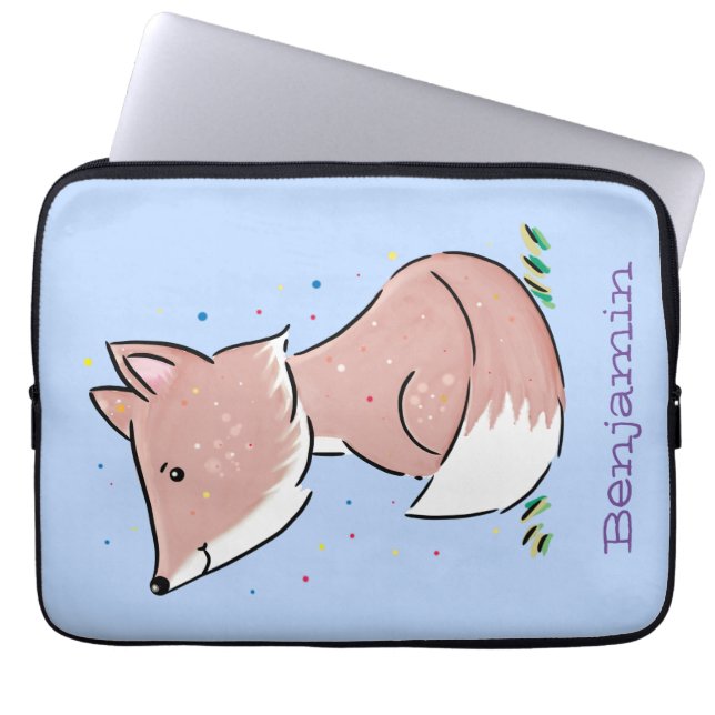 Housse Pour Ordinateur Portable Caricature pour bébé renard (Devant)